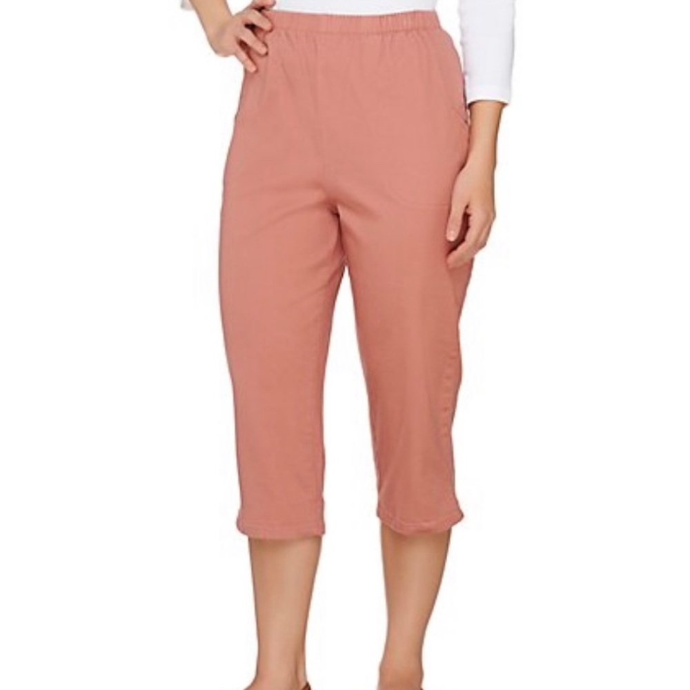 Denim&Co Original Waist Stretch Capri Pants w/ Side Pockets (A14924)
